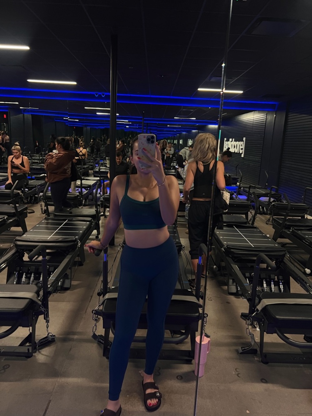 Dark Teal Activewear Set Active - Sports Bra & High-Waist Leggings